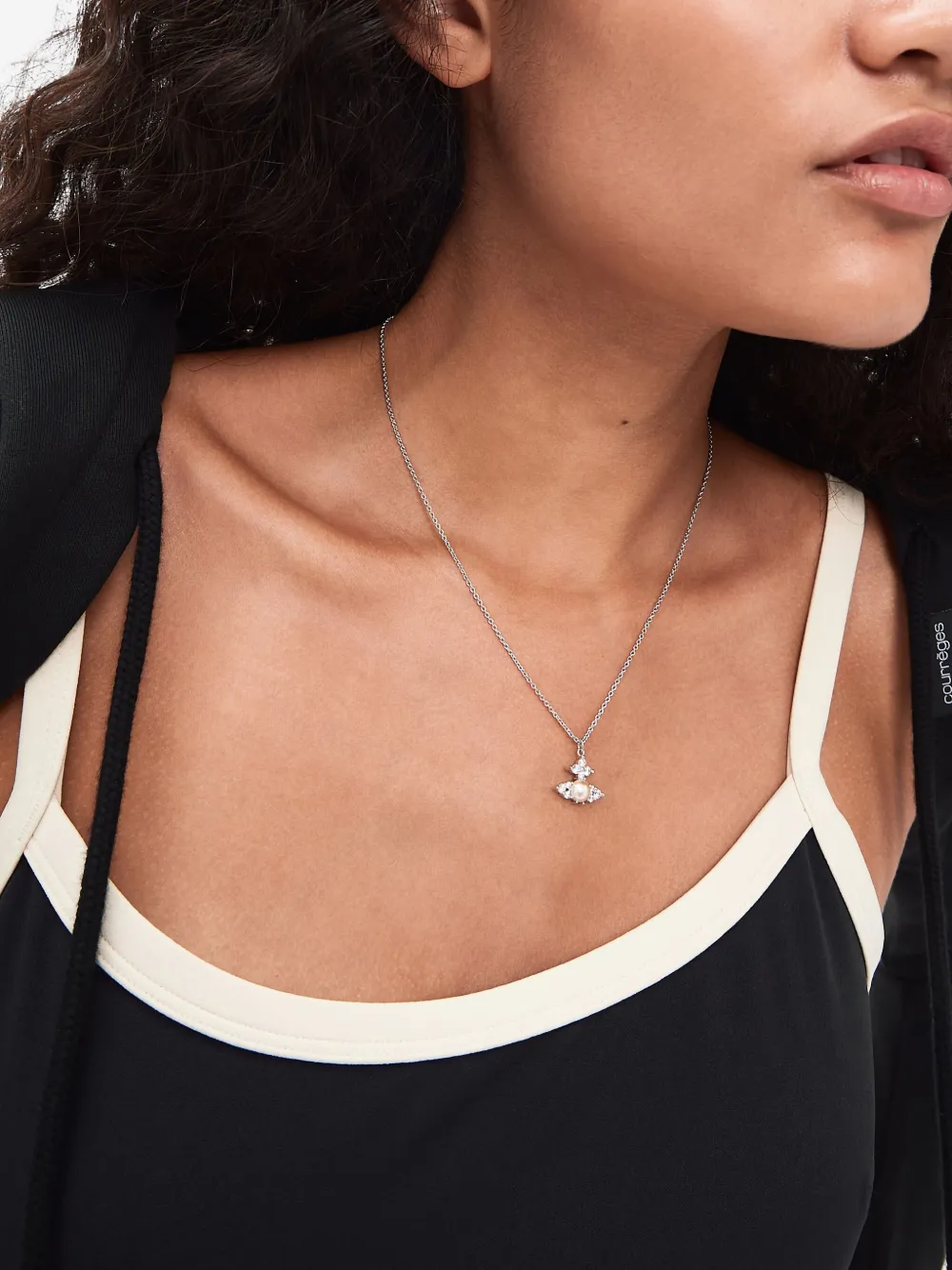 Vivienne Westwood Feodora halsketting met parel - Zilver