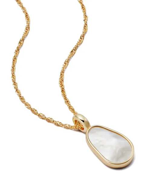 DAISY LONDON 18K gold-plated Mother of Pearl necklace