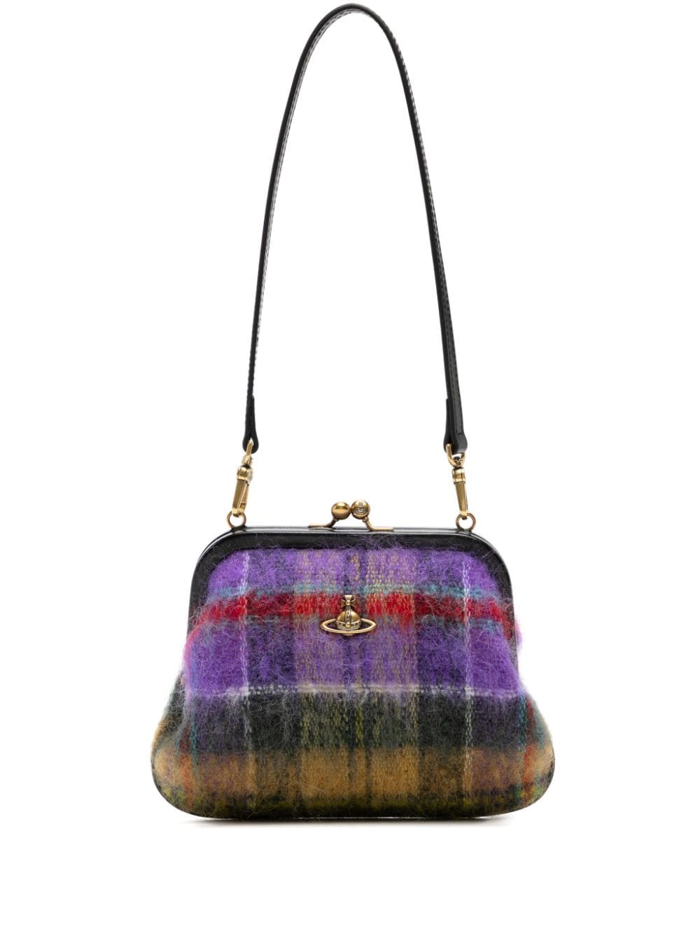 tartan Vivienne's clutch bag