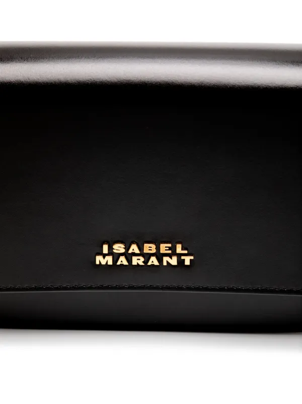 ISABEL MARANT ブラックレザー Lizza ショルダーバッグ Isabel Marant Black Leather Small Lizza Crossbody Bag