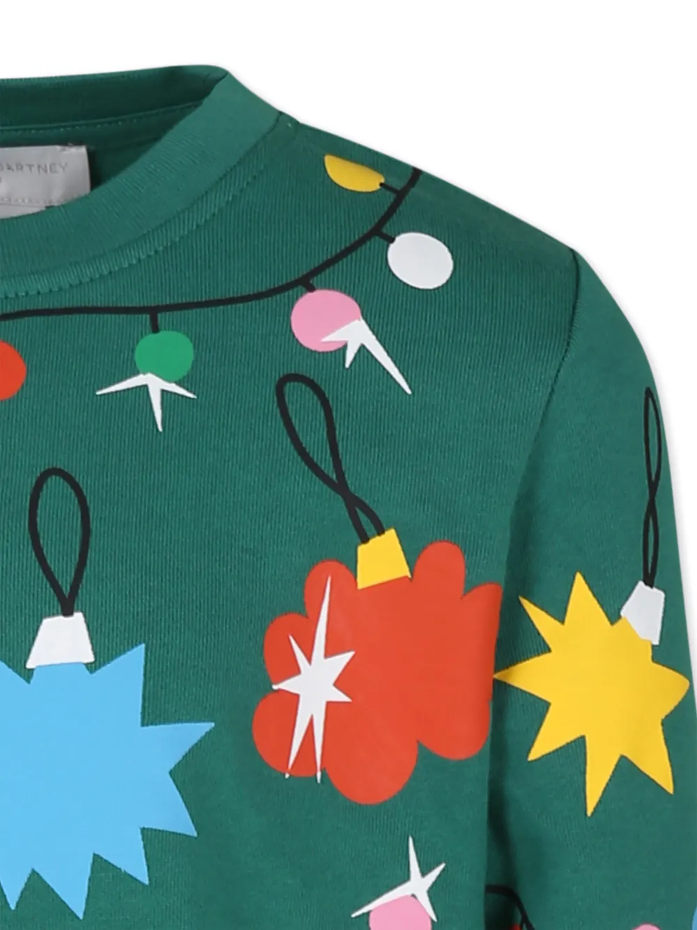 Stella McCartney Kids Jurk met grafische print Groen