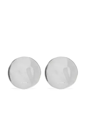 直営店☆JIL SANDER☆SALE! お洒落♪ロゴ ピアス シルバートーン ジルサンダー ピアス クラシック フープピアス シルバー