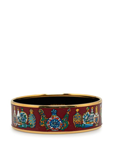 Hermes 20th Century Wide Qu'importe le Flacon Enamel Bangle 65 costume bracelet Women