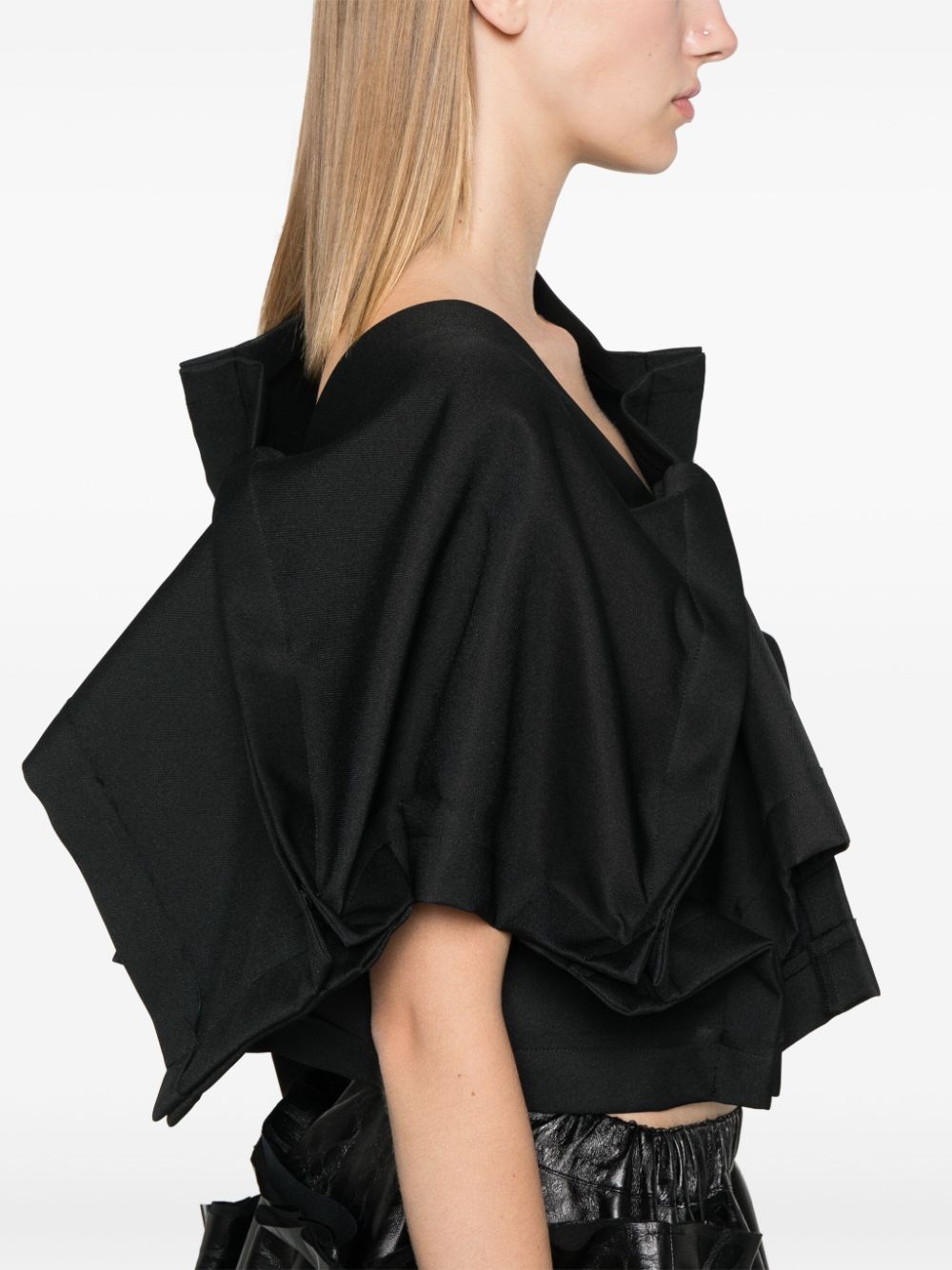 Shop Comme Des Garçons Cropped Top In Black