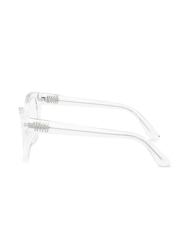 Miu Miu Eyewear cat-eye Glasses | White | FARFETCH RO