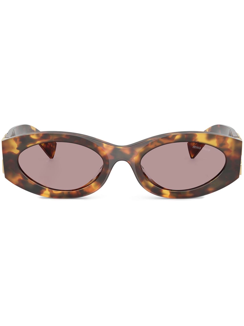 Miu Eyewear Zonnebril met logo Bruin