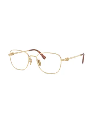 Miu Miu Eyewear リムレス眼鏡フレーム | ゴールドトーン | FARFETCH JP