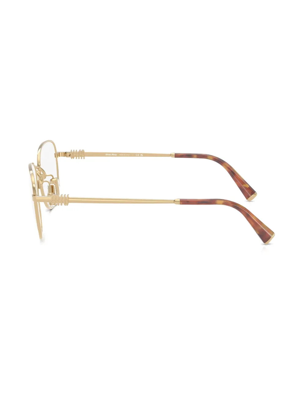 Miu Eyewear Bril met vierkant montuur Goud