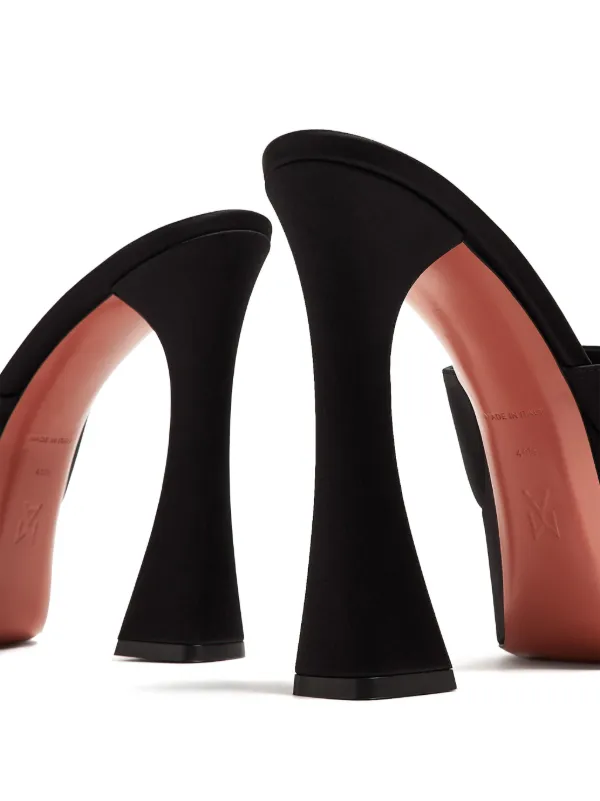 【関税込み】Amina Muaddi パープル Dalida 140 ヒールサンダル Amina Muaddi Dalida Leather Mules Lilac Purple Platform