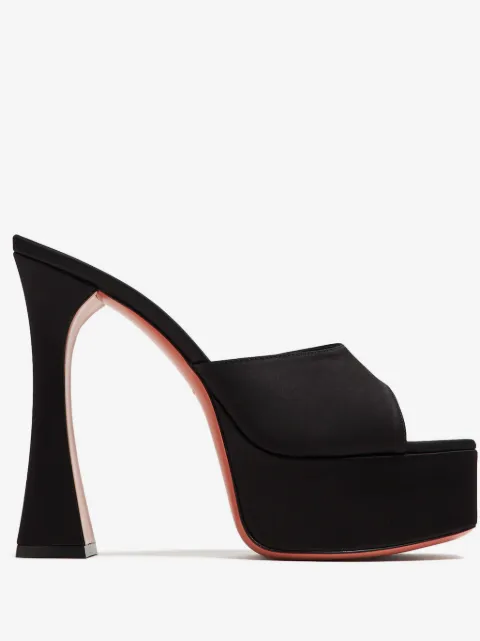 Amina Muaddi sandales Dalida 140 mm à plateforme
