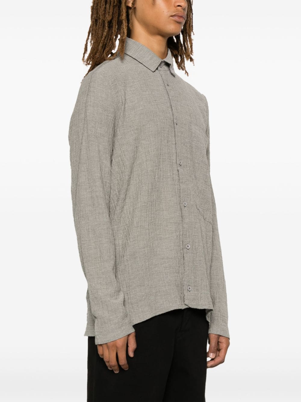 Shop Transit Crinkled Shirt In Grey