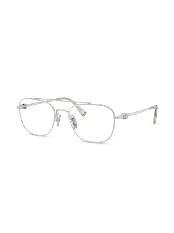 Miu Miu Eyewear square-frame Glasses | Silver | FARFETCH ID