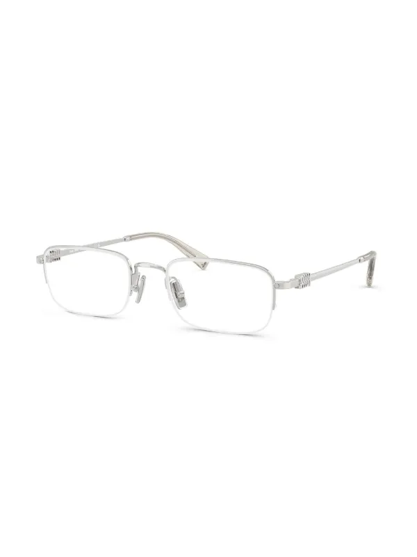 【関税込み】Miu Miu Eyewear 眼鏡 Miu Miu Eyewear MU 52WV Glasses | Silver | FARFETCH