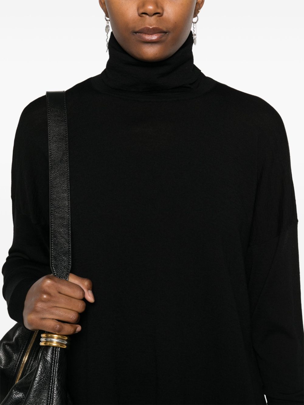 Shop Transit Fine-knit Top In Black