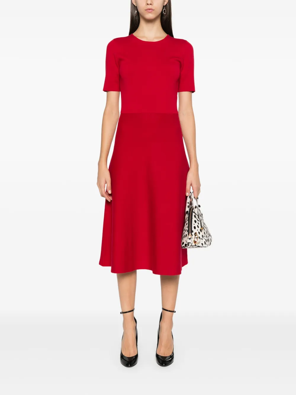 P.A.R.O.S.H. Gebreide midi-jurk - Rood