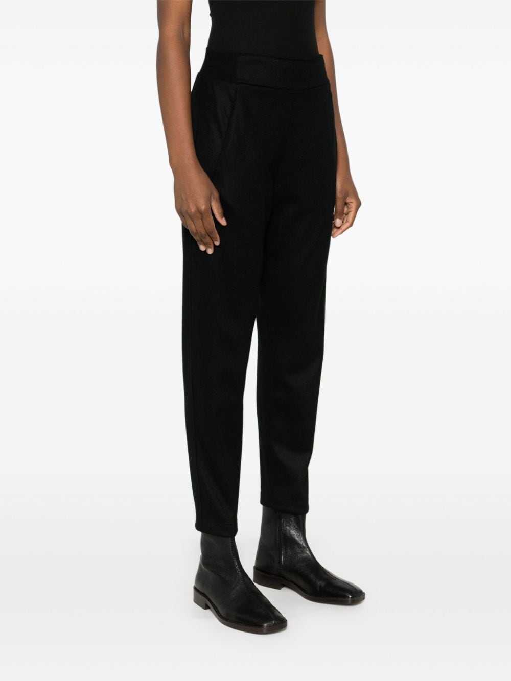 Shop Transit Boiled-wool Trousers In Black