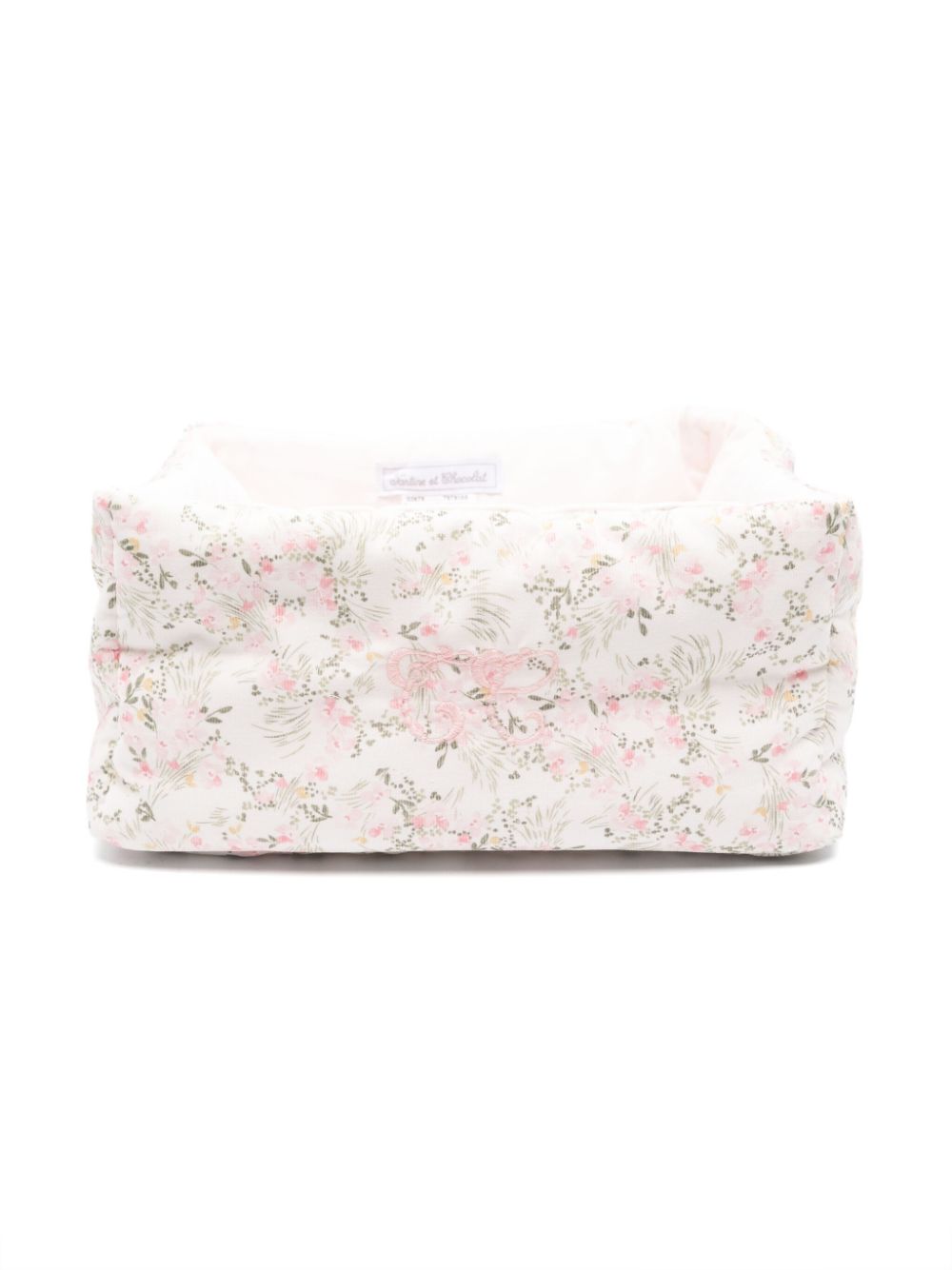 Tartine Et Chocolat Flowery Jardin Hivernal-print basket - Pink