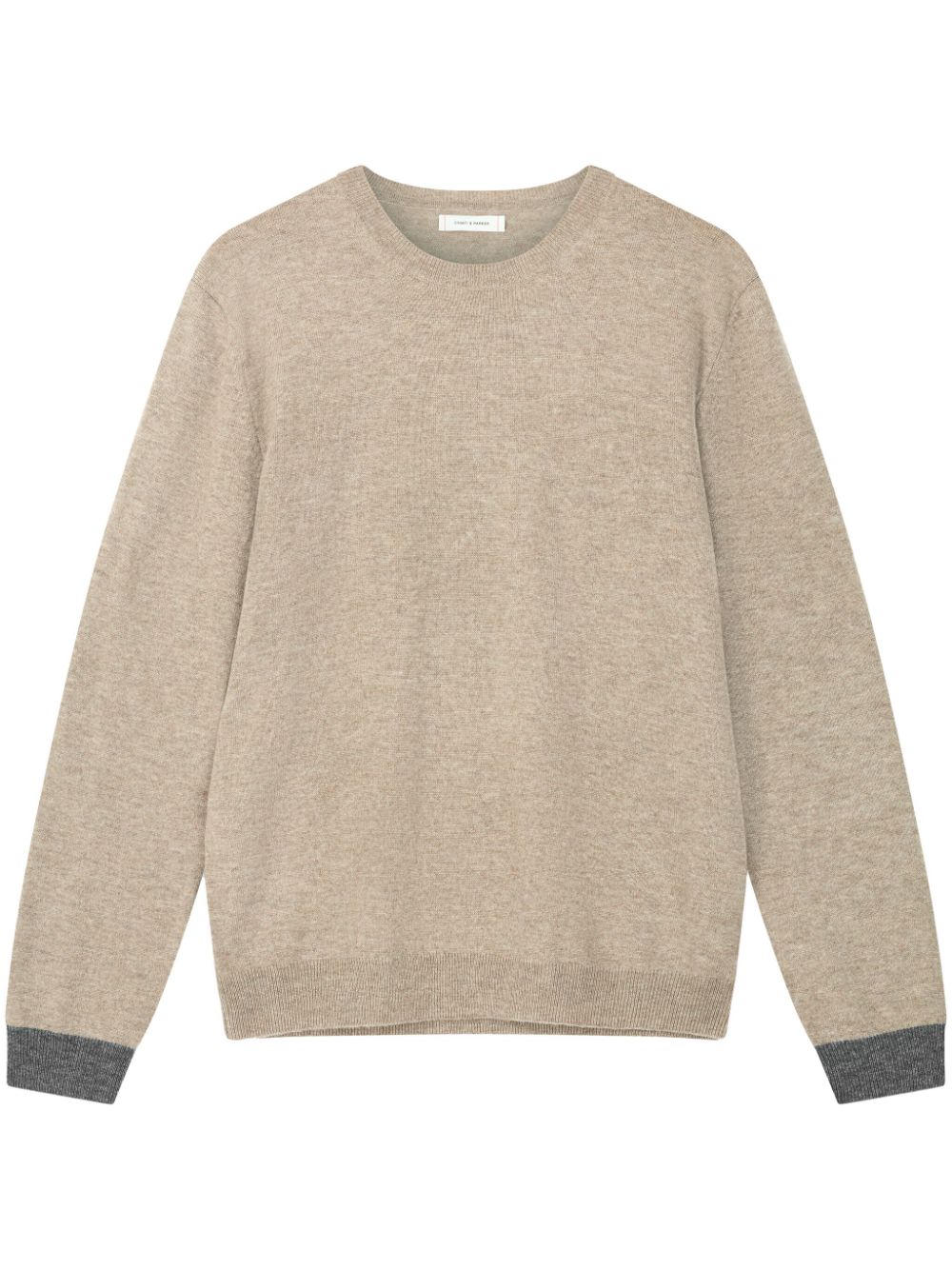 contrast-cuff sweater