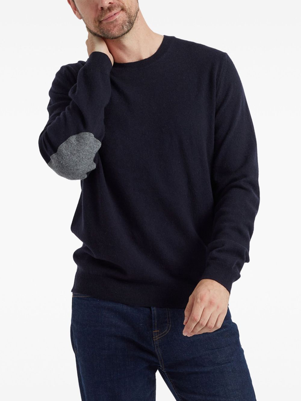 Chinti & Parker elbow patch sweater - Blue