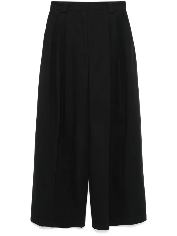 Alexander Wang ハイウエストベルテッドウールパンツ ブラック Alexander Wang ハイウエスト ワイドパンツ | ブラック
