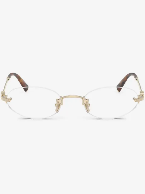 Miu Miu Eyewear lentes con armazón ovalada