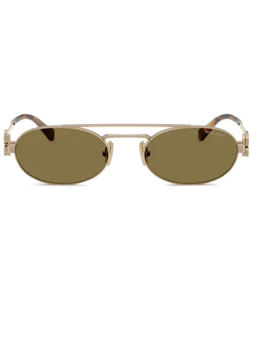 Lunettes de soleil à monture ovale - Miu Miu Eyewear - Modalova