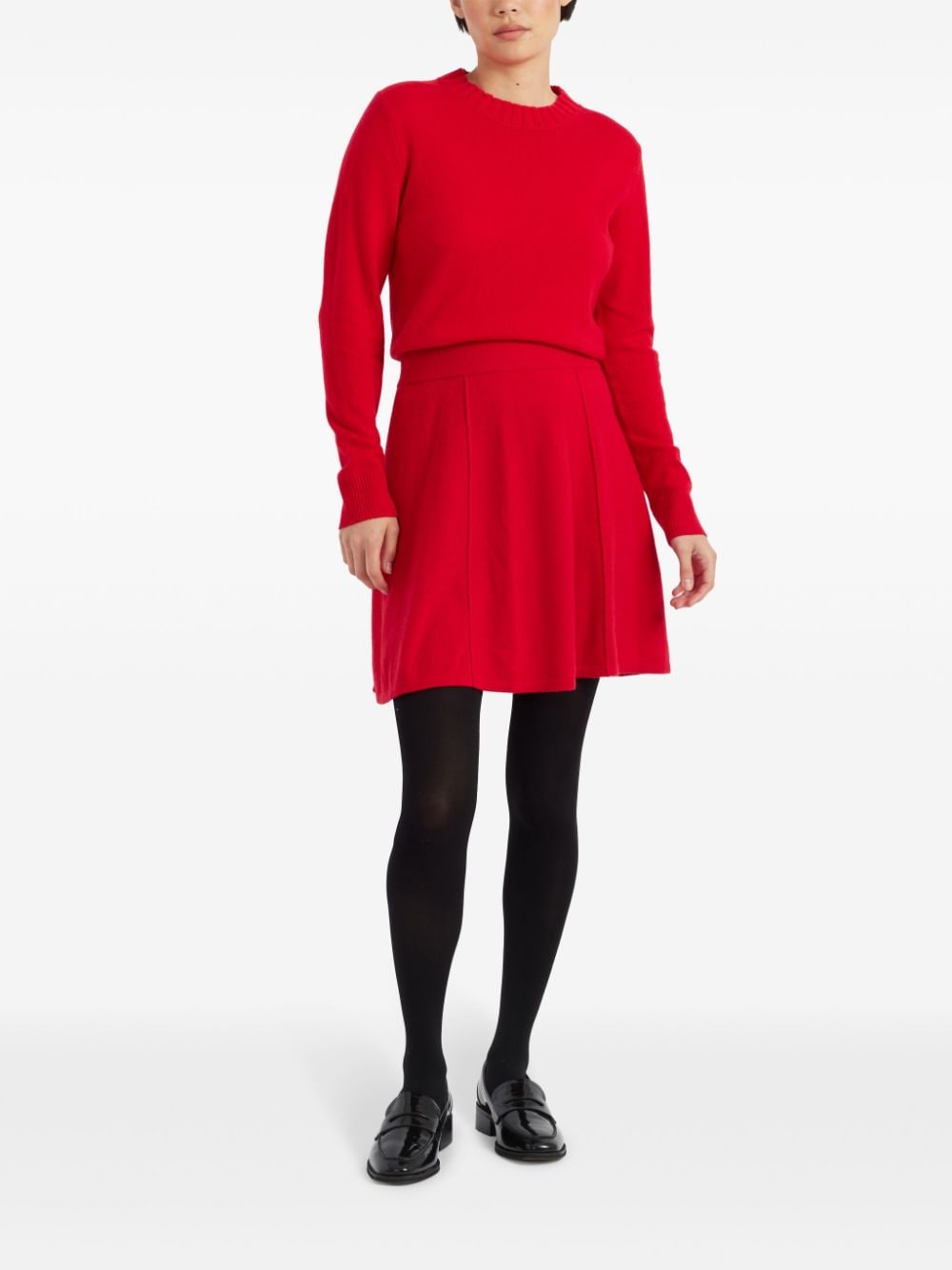 Chinti & Parker Gebreide mini-rok - Rood