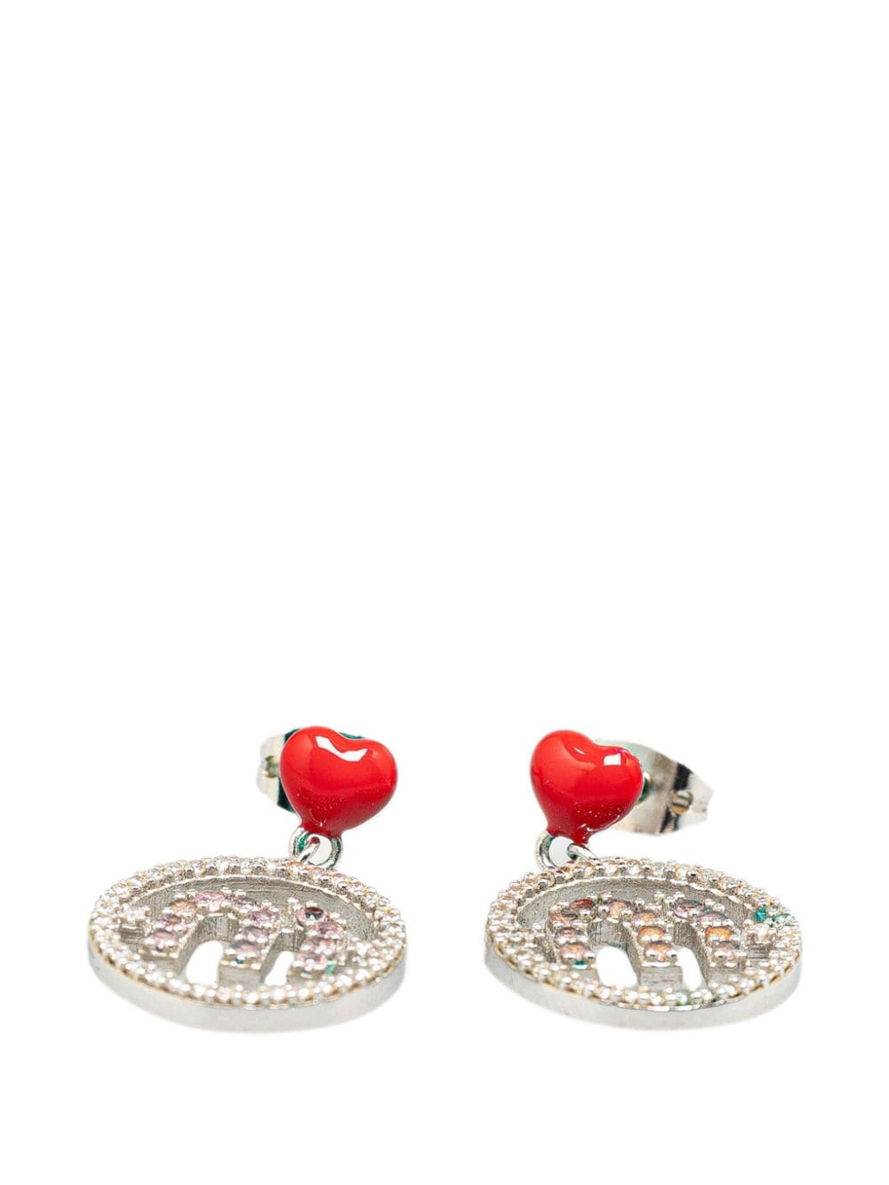 Miu Miu Pre-Owned 21st Century Platinum Micro Candy Jewels Push Back costume earrings - Zilver