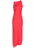 Coperni floral-appliqué maxi dress - Red