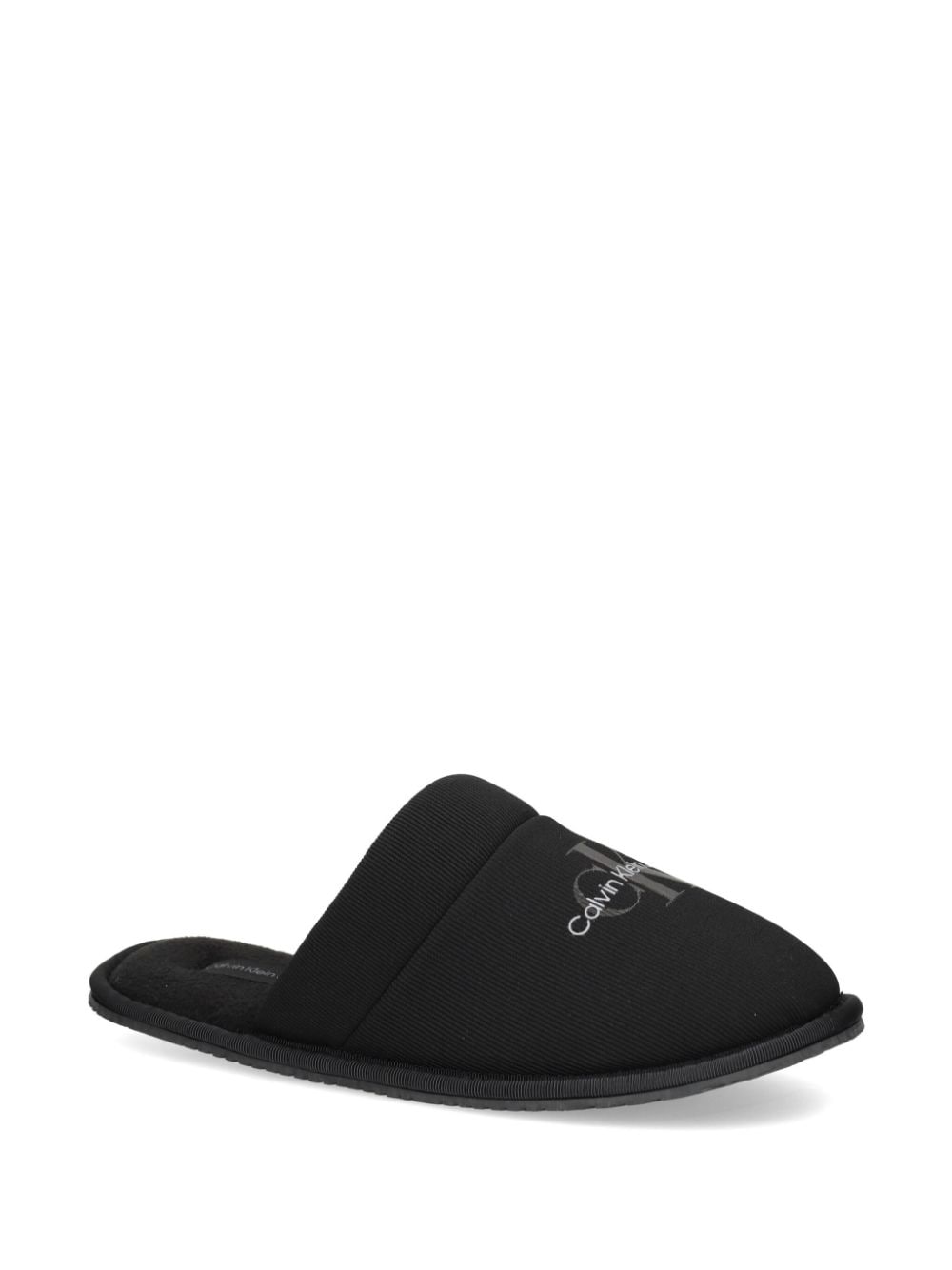 Calvin Klein Jeans Slippers met logo - Zwart