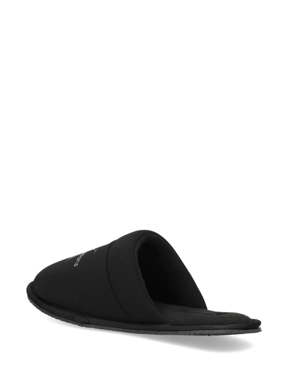 Calvin Klein Jeans logo slippers Black