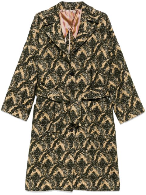 ETRO jacquard belted coat Women