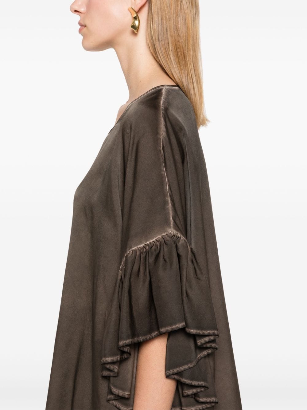 Shop Uma Wang Talip Blouse In Brown