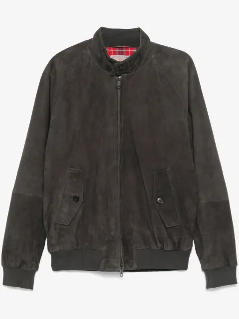 Baracuta G9 Harrington panelled suede jacket