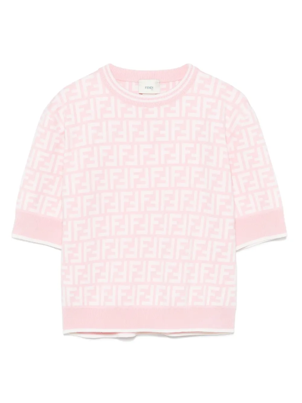 Fendi Kids Top met FF-jacquard Roze