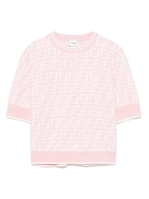 Fendi Kids FF-jacquard top