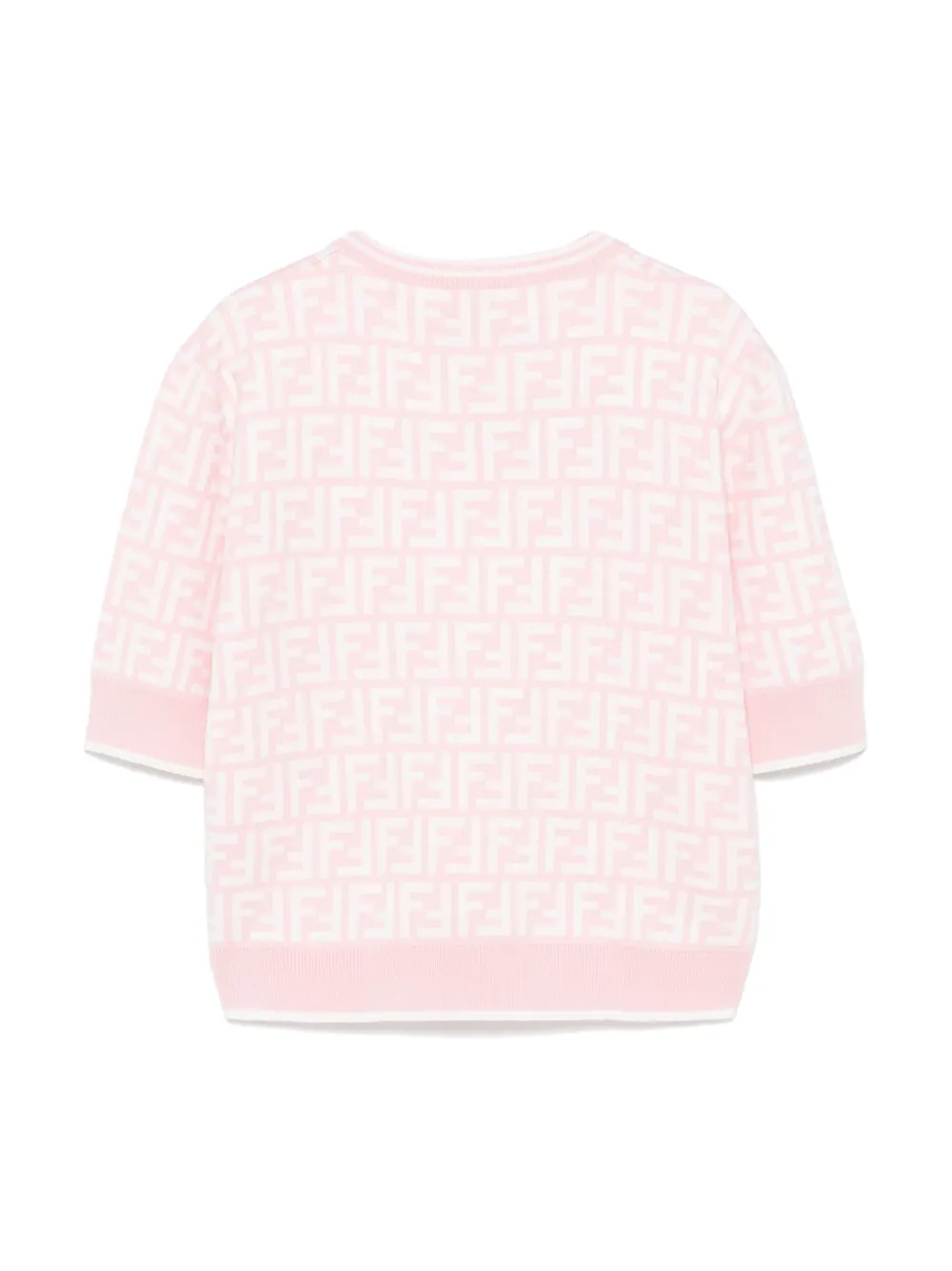 Fendi Kids Top met FF-jacquard Roze