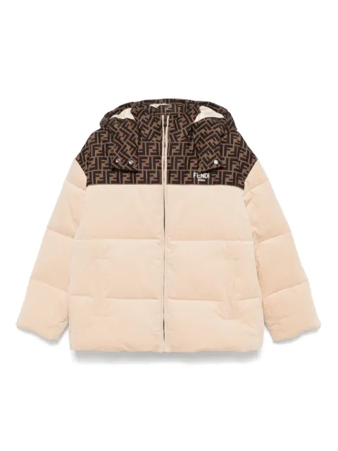 Fendi Kids FF-panel velour jacket
