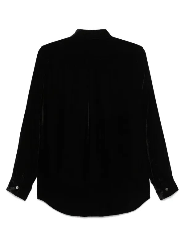 Belvet短丈シャツ 黒 即完品 Comme Des Garçons Velvet Shirt | Black | FARFETCH ID