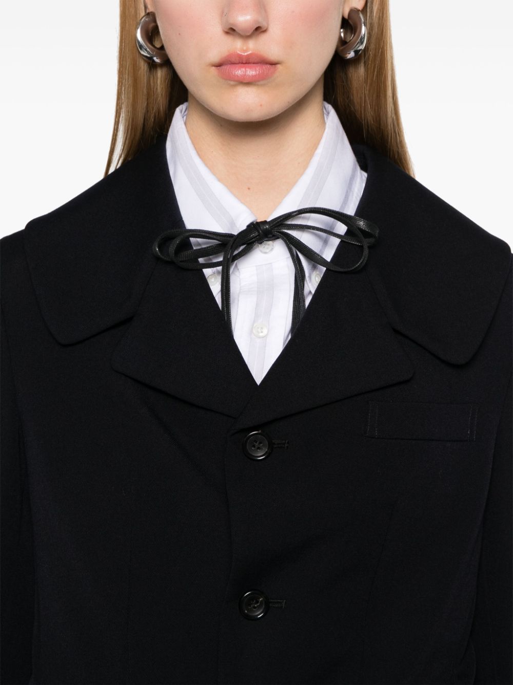 Shop Comme Des Garçons Comme Des Garçons Wool Blazer In 蓝色