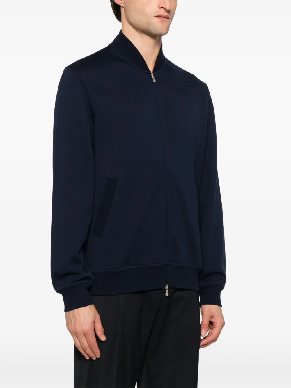 Brunello Cucinelli Sweater met rits Blauw
