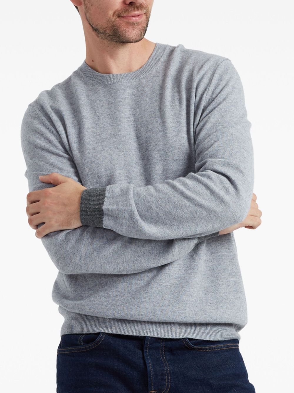 Chinti & Parker contrast-cuff sweater - Grey