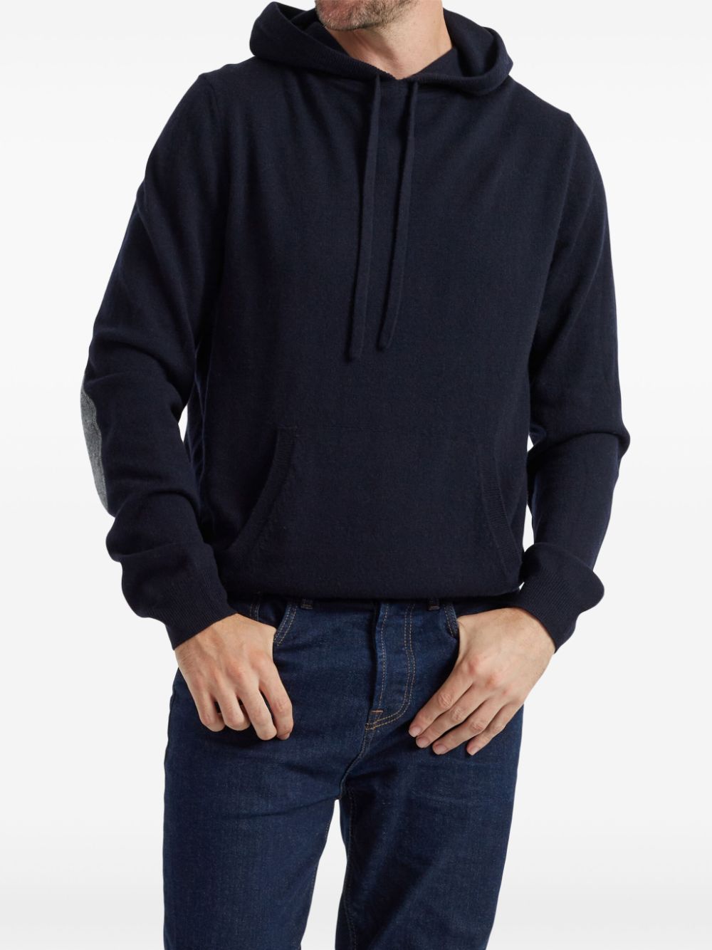 Chinti & Parker elbow patch hoodie - Blue