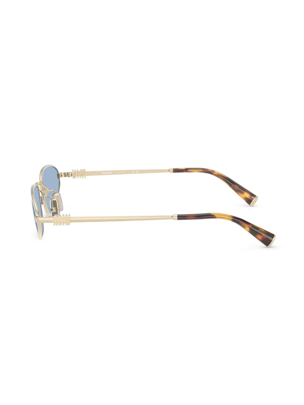 Miu Eyewear Zonnebril met logo Goud