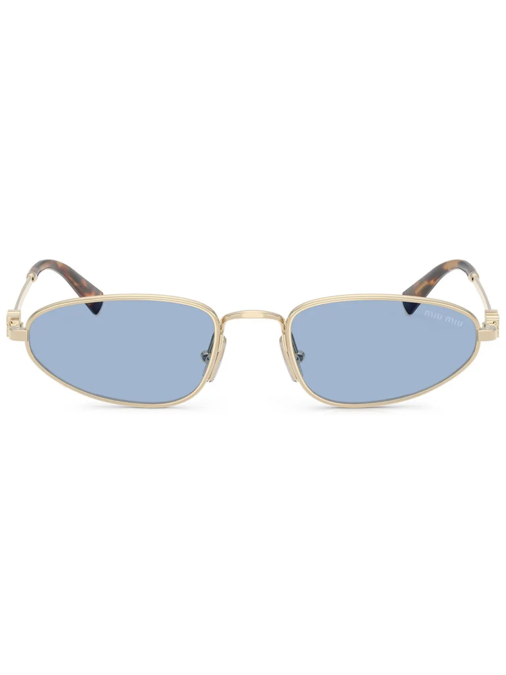 Miu Eyewear Zonnebril met logo Goud