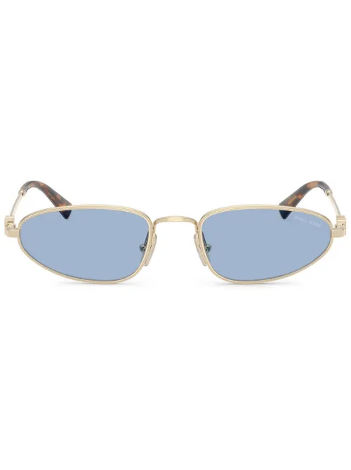 Lunettes de soleil à logo lettre - Miu Miu Eyewear - Modalova