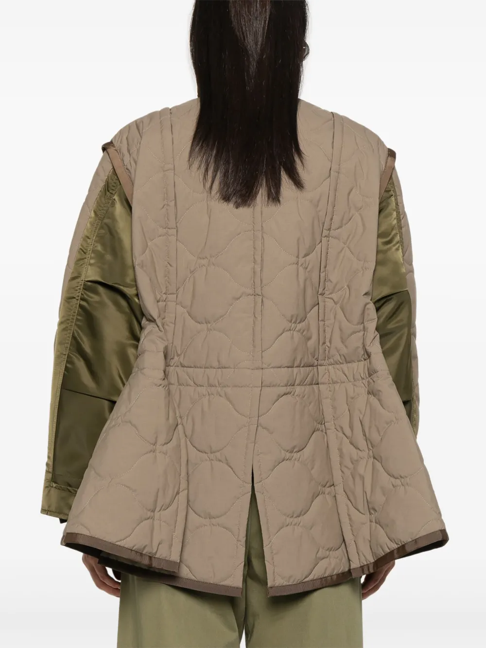 Sacai キルティング ジャケット | ブラウン | FARFETCH JP