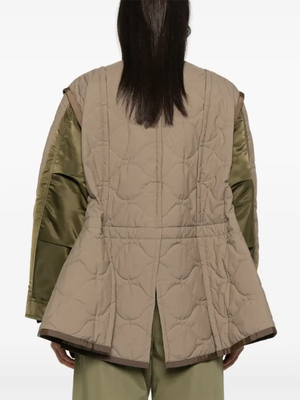 Sacai キルティング ジャケット | ブラウン | FARFETCH JP