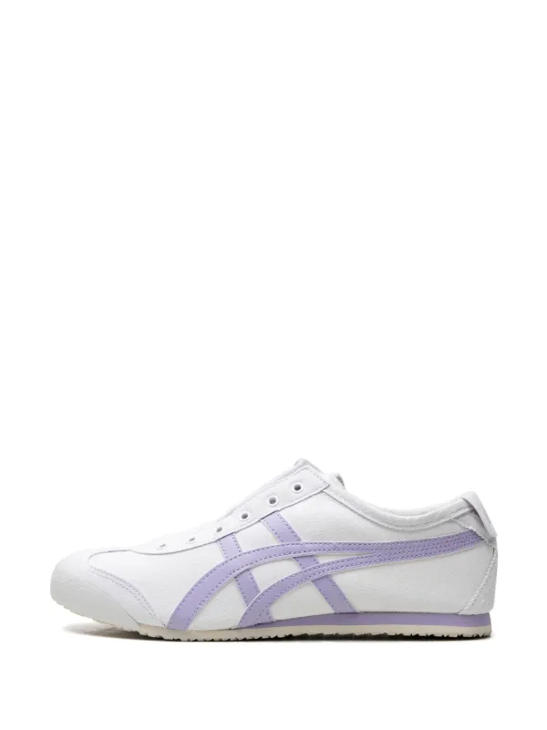 Onitsuka Tiger Mexico 66 White Purple Sneakers Men Rubber Calf Leather Fabric 23