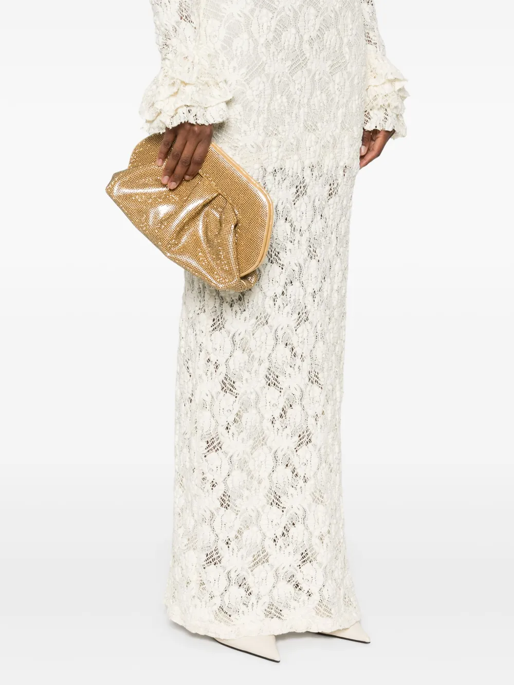 Themoirè Tia clutch bag - Goud